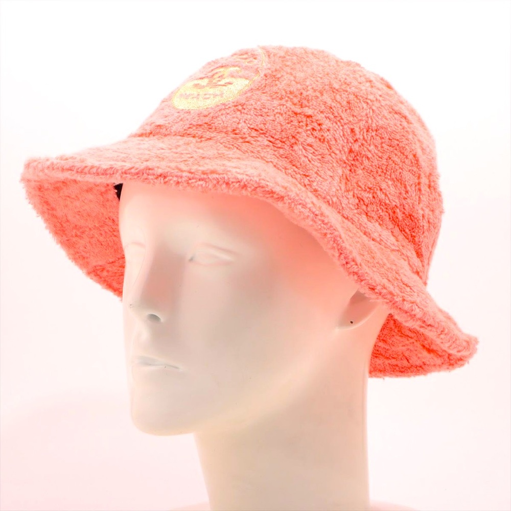 Chanel Pile Coco Beach Terry Cloth Pink Bucket Hat Cap